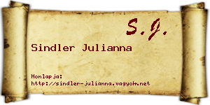 Sindler Julianna névjegykártya